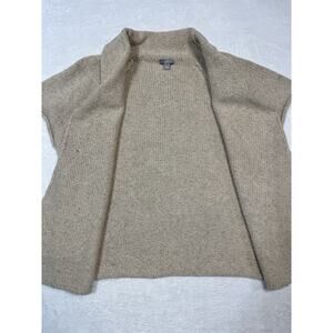J Jill Cardigan Womens L Large Blue Open Front Knit Short Sleeve Sweater Classic